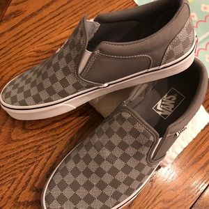 Gray checkered vans brand new